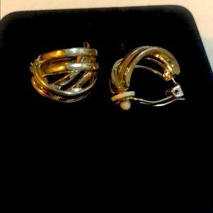 Silver clip on earrings